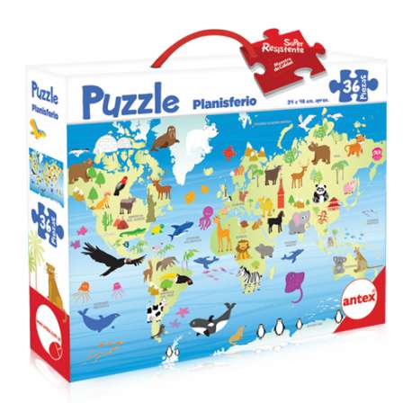 Puzzle 36 Piezas Planisferio(31*48cm)