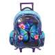 Mochila Azul Mariposas 45 cm con carro