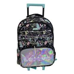 Mochila Black Mariposas 48 cm con carro
