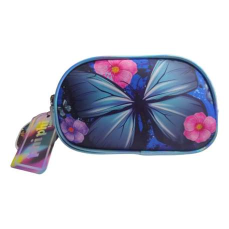 Cartuchera Mariposa Azul 23x9 cm