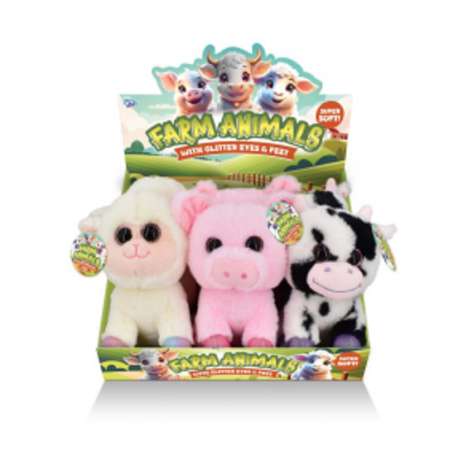 Animales Granja 20 cm en Caja Exhibidora x 6