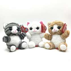 Peluche Gato 20 cm en Caja Exhibidora x 6
